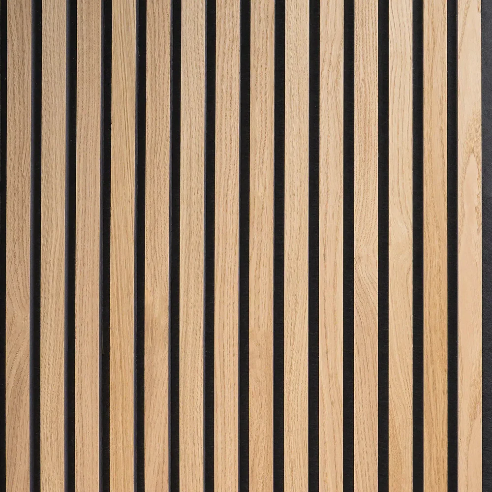 Hem & Ro™ Signature Acoustic Slat Panel — Natural Oak (2,7 x 1,10 m)