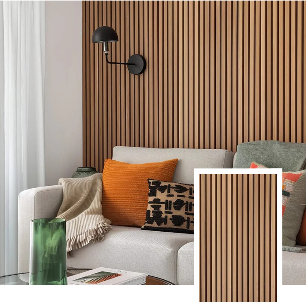 Hem & Ro™ Signature Acoustic Slat Panel — Natural Oak